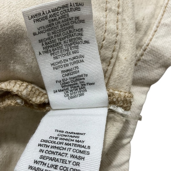 NWT Free People Splendor In The Grass High-Rise Denim Skirt Ivory Size 10 - Picture 9 of 11